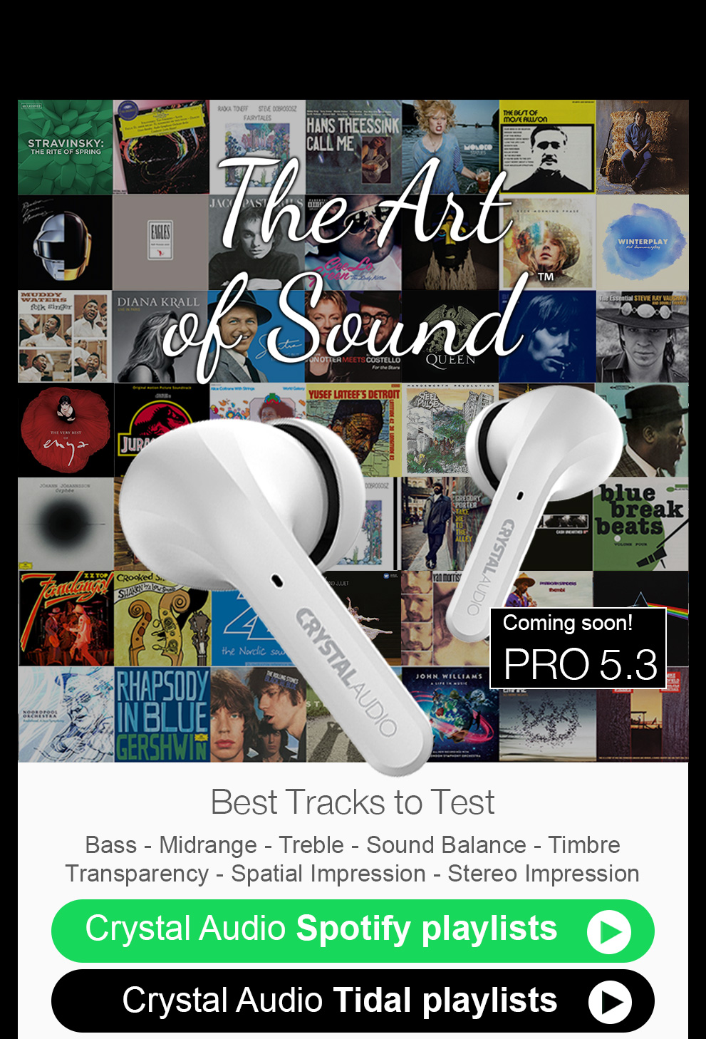 Test your headphones/speakers playlists